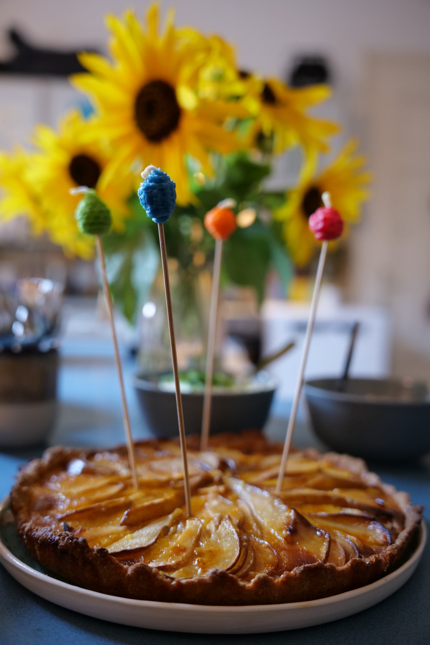 Handgemachte Bienenwachskerzen "Geburtstagsstecker"