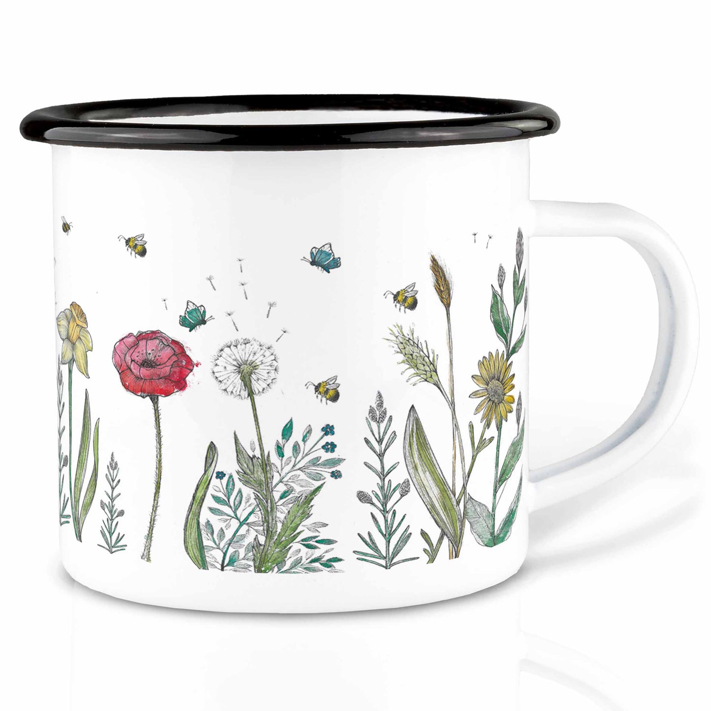 Emailletasse Blumenwiese von LIGARTI