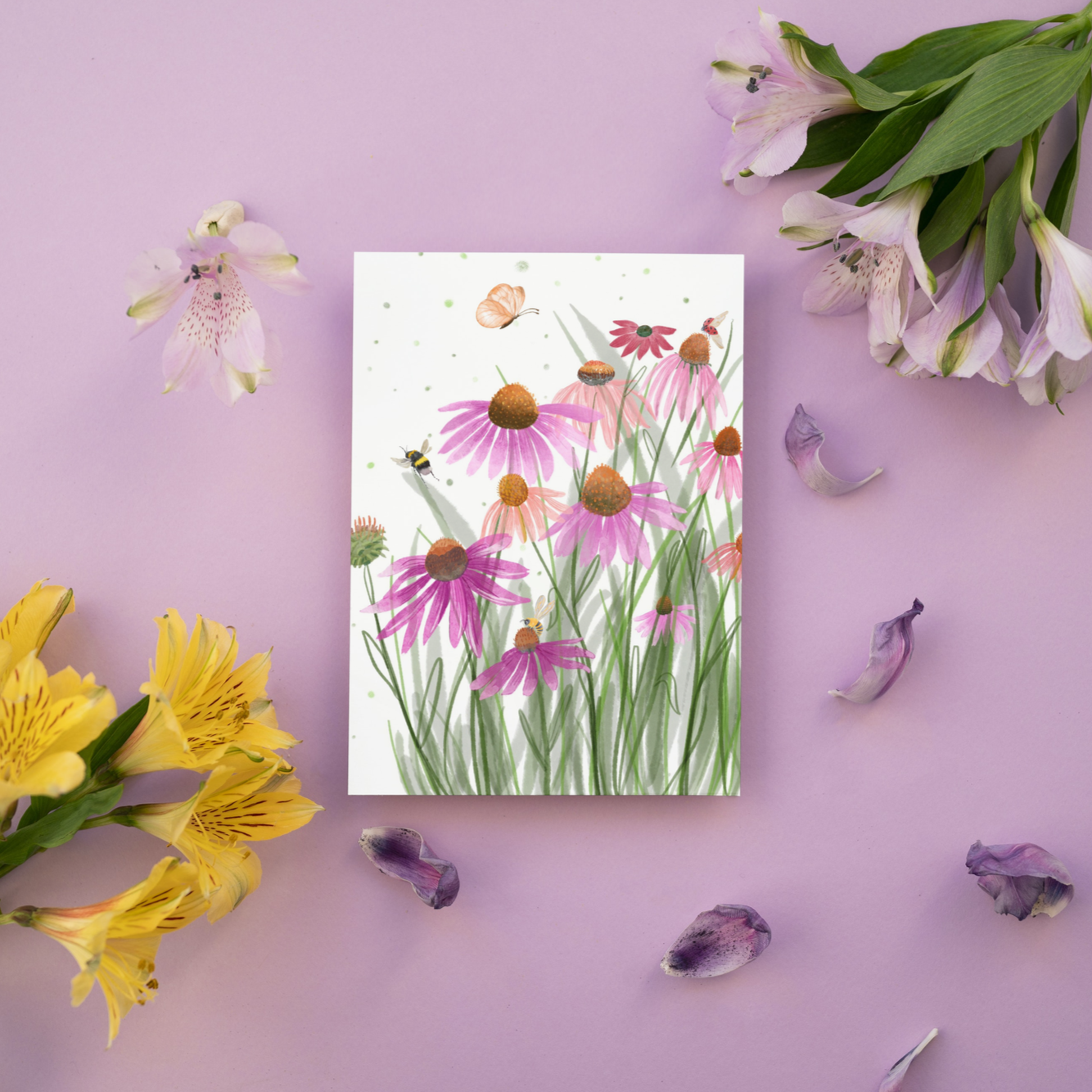 Postkarte Blumenwiese